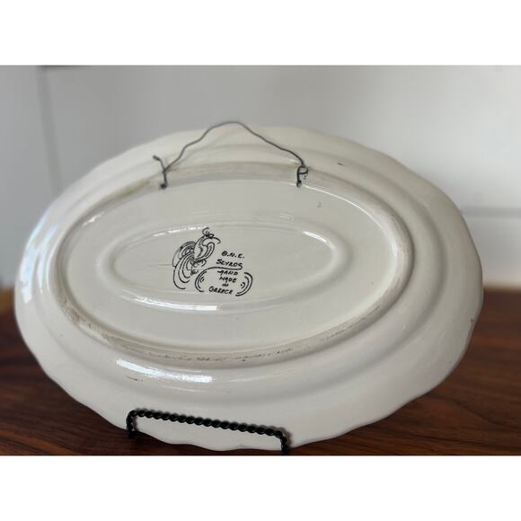 Vintage Skyros Designs Hand Painted Ceramic Plate Decorative Greece Decor - Picture 7 of 10